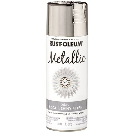 (image for) Rust-Oleum 340648 Metallic Spray Paint, Gloss, Silver, 11 oz, Aerosol Can