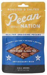 (image for) Pecan Nation PNRS4.8.12 Pecans, 4 oz Pouch, Roasted and Salted
