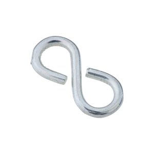 (image for) National Hardware N121-392 S-Hook, 15 lb Working Load, 0.105 in Dia Wire, Steel, Zinc