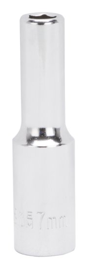 (image for) Vulcan MT6500661 Drive Socket, 7 mm Socket, 3/8 in Drive, 6-Point, Chrome Vanadium Steel, Chrome