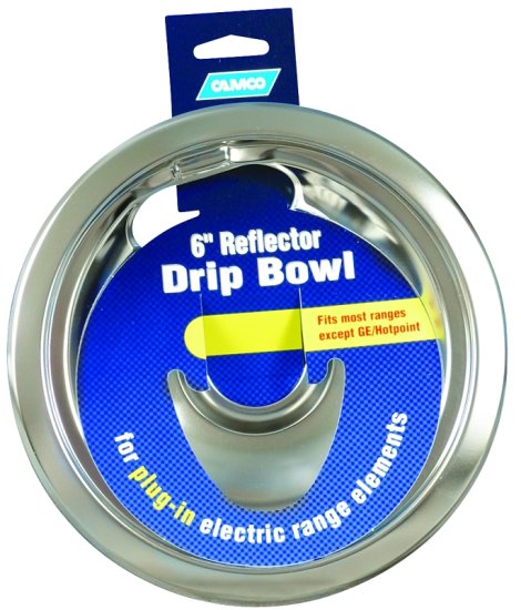 (image for) Camco USA 00383 Drip Bowl, For: Plug-In Electric Range Elements, 6 in Dia