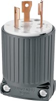 (image for) Eaton Wiring Devices L630P Twist Lock Plug, 2 -Pole, 30 A, 250 V, NEMA: NEMA L6-30, Black/White