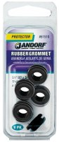 (image for) Jandorf 61510 Grommet, 5/16 in ID, 5/8 in OD, Rubber, Black, 1/4 in Thick Panel