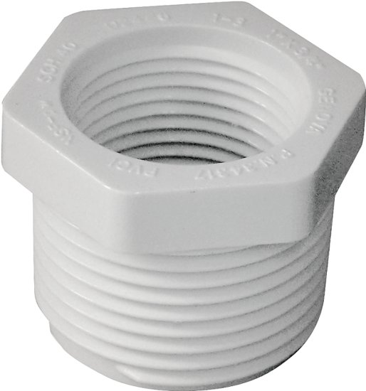 (image for) IPEX 435702 Bushing, 1 x 3/4 in, MPT x FPT, PVC, SCH 40 Schedule