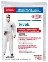 (image for) Trimaco 14121 Professional Painter's Coveralls, M, Zipper Closure, Tyvek, White