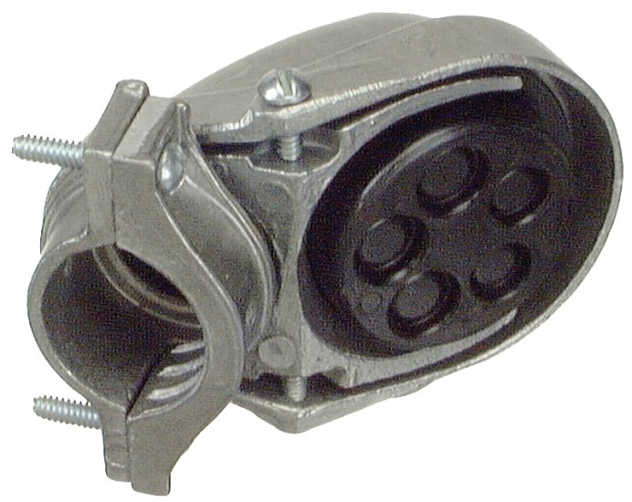 (image for) Halex 58020 Service Entrance Cap, 3.41 in H x 4.67 in W x 3.75 in D, Clamp, Aluminum