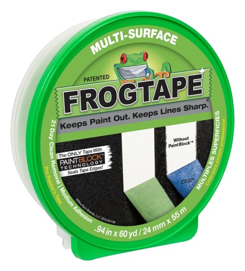 (image for) FrogTape 1358463 Painting Tape, 5.7 mil Thick, 60 yd L, 0.94 in W, Green
