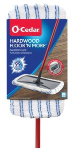 (image for) O-Cedar Floor N' More 168120 Dust Mop, 9 in W Head, 2.63 in L Head, Microfiber Head, Plastic Handle, 59-1/2 in L