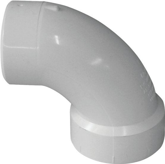 (image for) IPEX 192452L Pipe Elbow, 2 in, Spigot x Hub, 90 deg Angle, PVC, White, SCH 40 Schedule