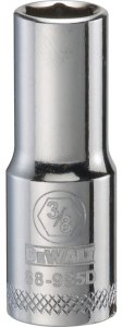 (image for) DEWALT DWMT88985OSP Drive Socket, 3/8 in Socket, 3/8 in Drive, 6-Point, Vanadium Steel, Polished Chrome