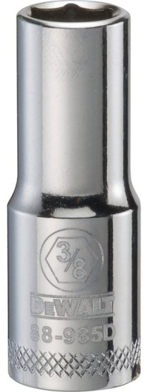 (image for) DEWALT DWMT88985OSP Drive Socket, 3/8 in Socket, 3/8 in Drive, 6-Point, Vanadium Steel, Polished Chrome