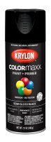 (image for) Krylon K05579007 Enamel Spray Paint, 12 oz Can, 25 sq-ft Coverage Area, Acrylic Base, Semi-Gloss, Black