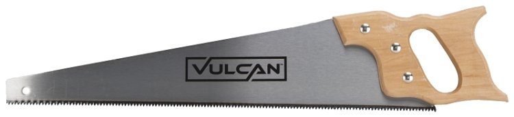 (image for) Vulcan JLO-081 Handsaw, 20 in L Blade, 8 TPI TPI, Steel Blade, Wood Handle, Wood Handle
