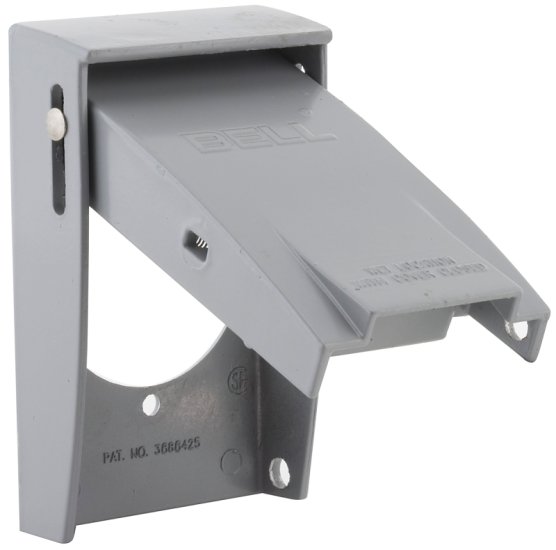 (image for) Hubbell 5030-0 Cover, 2-5/32 in Dia, 4-1/2 in L, 2-3/4 in W, Aluminum, Gray, Powder-Coated