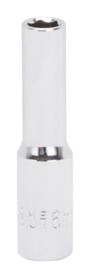 (image for) Vulcan MT6487804 Drive Socket, 6 mm Socket, 1/4 in Drive, 6-Point, Chrome Vanadium Steel, Chrome
