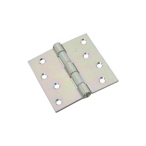 (image for) National Hardware N261-669 Utility Hinge, 4 in W Frame Leaf, 0.11 in Thick Frame Leaf, Cold Rolled Steel, Zinc, 70 lb