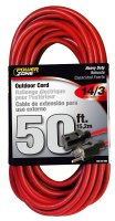 (image for) PowerZone OR514730/506730 Extension Cord, 14 AWG Cable, 50 ft L, 125 V, Red