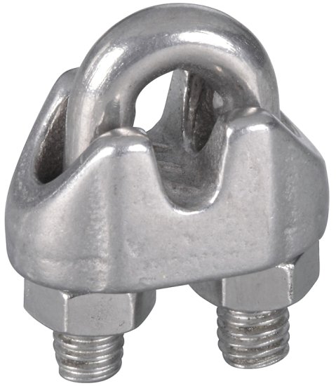 (image for) National Hardware 4230BC Series N830-312 Wire Cable Clamp, 1/8 in Dia Cable, 7/8 in L, Malleable Iron