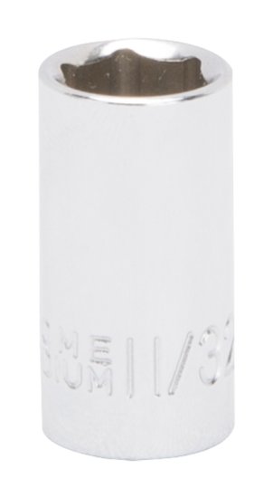 (image for) Vulcan MT6484042 Drive Socket, 11/32 in Socket, 1/4 in Drive, 6-Point, Chrome Vanadium Steel, Chrome