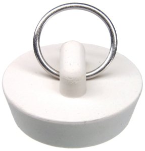 (image for) Danco 80225 Drain Stopper, Rubber, White, For: 1-1/4 in Drain Systems, Universal Sink