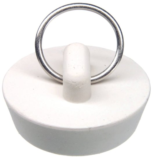 (image for) Danco 80225 Drain Stopper, Rubber, White, For: 1-1/4 in Drain Systems, Universal Sink