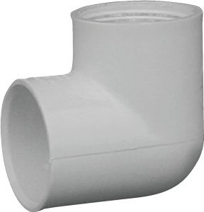 (image for) IPEX 435508 Pipe Elbow, 1 in, Socket x FPT, 90 deg Angle, PVC, White, SCH 40 Schedule, 150 psi Pressure