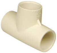 (image for) Nibco T00160D Pipe Tee, 1/2 in, CPVC, SCH 40 Schedule