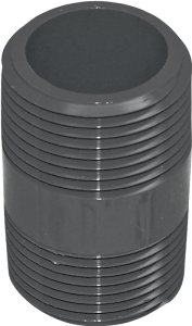 (image for) Genova 300 Series P-34-2 Pipe Nipple, 3/4 in, MIP, PVC, Gray, SCH 80 Schedule, 2 in L