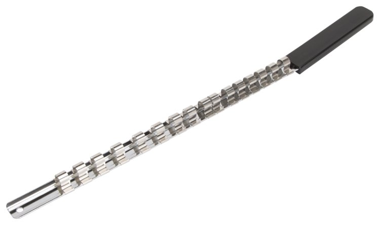 (image for) Vulcan MT6579262 Socket Clip Rail, 16-Drive Clip, 17 in L, Steel, Black/Silver