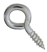 (image for) National Hardware N118-828 Screw Eye, #106, 0.19 in Dia Wire, 0.73 in L Thread, 1.79 in OAL, 50 lb Working Load, Steel