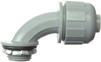 (image for) Halex 27691 Quick-Set Connector, 1/2 in Compression, PVC, Gray