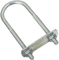 (image for) National Hardware N222-117 U-Bolt, 1/4-20 Thread, 2-3/8 in L Thread, Steel, Zinc