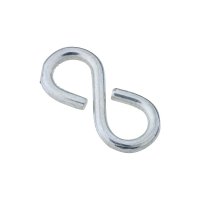(image for) National Hardware N121-392 S-Hook, 15 lb Working Load, 0.105 in Dia Wire, Steel, Zinc
