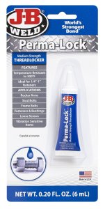 (image for) J-B Weld 24206 Threadlocker, Liquid, Mild Organic, Blue, 6 mL