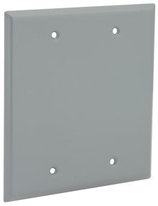 (image for) Hubbell 5175-0 Cover, 4-1/2 in L, 4-1/2 in W, Aluminum, Gray, Powder-Coated