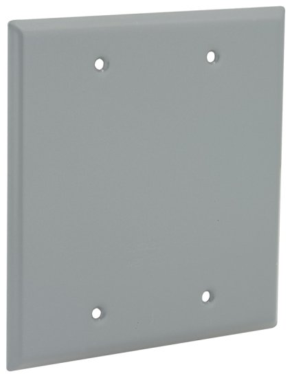 (image for) Hubbell 5175-0 Cover, 4-1/2 in L, 4-1/2 in W, Aluminum, Gray, Powder-Coated