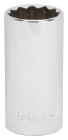 (image for) Vulcan MT6528962 Drive Socket, 1-1/8 in Socket, 1/2 in Drive, 12-Point, Chrome Vanadium Steel, Chrome