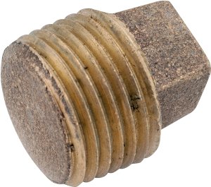 (image for) Anderson Metals 738114-20 Solid Pipe Plug, 1-1/4 in, IPT, Brass