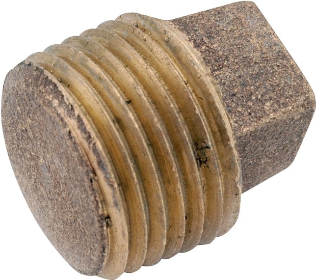 (image for) Anderson Metals 738114-20 Solid Pipe Plug, 1-1/4 in, IPT, Brass