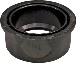 (image for) Canplas 102752BC Reducing Bushing, 2 x 1-1/2 in, Spigot x Hub, ABS, Black, SCH 40 Schedule