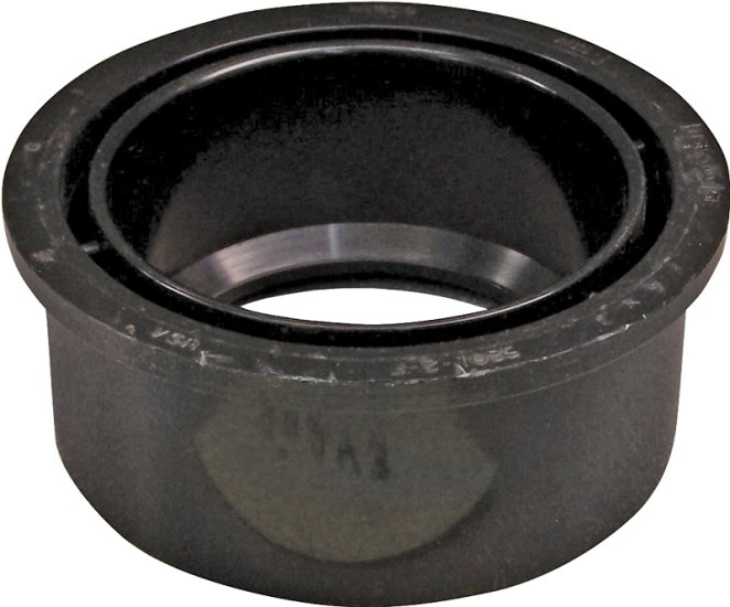 (image for) Canplas 102752BC Reducing Bushing, 2 x 1-1/2 in, Spigot x Hub, ABS, Black, SCH 40 Schedule