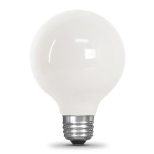 (image for) Feit Electric BPG2560W/950CA/FIL LED Bulb, Globe, 500 Lumens, 5.5 W, G25 Lamp, 60 W Equivalent, E26 Lamp Base, Dimmable