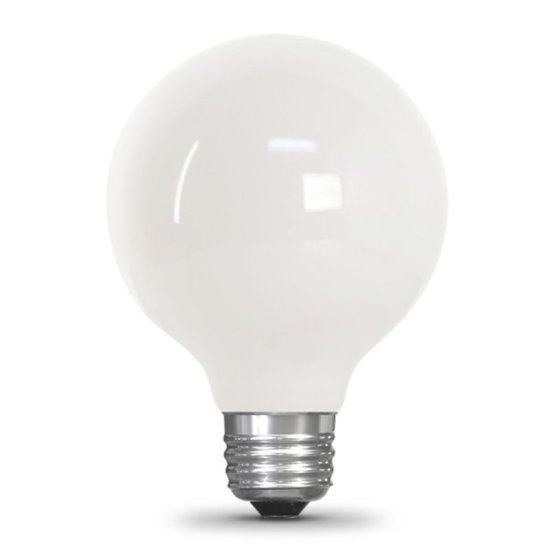 (image for) Feit Electric BPG2560W/950CA/FIL LED Bulb, Globe, 500 Lumens, 5.5 W, G25 Lamp, 60 W Equivalent, E26 Lamp Base, Dimmable