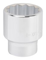 (image for) Vulcan MT-SS6046 Drive Socket, 1-7/16 in Socket, 3/4 in Drive, 12-Point, Chrome Vanadium Steel, Chrome