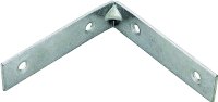 (image for) ProSource CB-Z08-013L Corner Brace, 8 in L, 8 in W, 1-1/8 in H, Steel, Zinc-Plated, 5 mm Thick Material