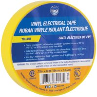 (image for) IPG 85830 Electrical Tape, 60 ft L, 3/4 in W, PVC Backing, Yellow