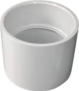 (image for) Canplas 193003 Coupling, 3 in, Hub, PVC, White