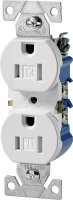 (image for) Eaton Wiring Devices TR270W Duplex Receptacle, 2 -Pole, 15 A, 125 V, Push, Side Wiring, NEMA: 5-15R, White