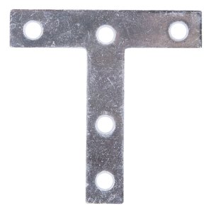 (image for) ProSource TP-Z03-C2PS T-Plate, 3 in L, 3 in W, 2 mm Thick, Steel, Zinc