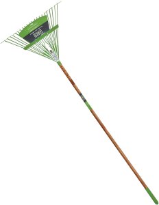 (image for) Ames 2915612 Leaf Rake, Steel Tine, 22-Tine, Wood Handle
